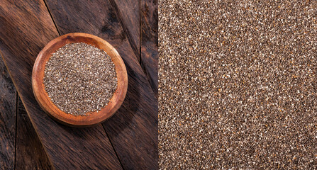 Organic and healthy chia seeds - Salvia hispanica