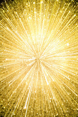golden star burst material fireworks