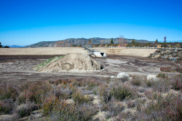 A California Valley Water Catch Basin to Hold after and let it Percolate into the Ground Aquifer Water Table.
