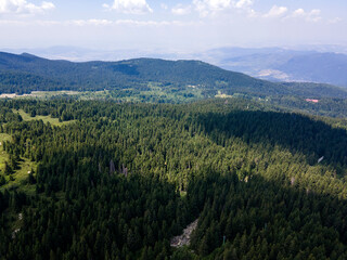 Fototapeta na wymiar Aerial view of Konyarnika area at Vitosha Mountain, Bulgaria