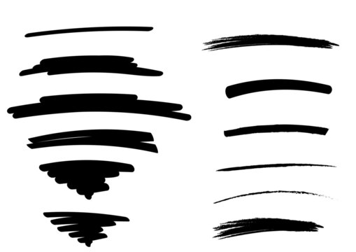 Unterstreichung, Hervorhebung mit Linien, Vektor