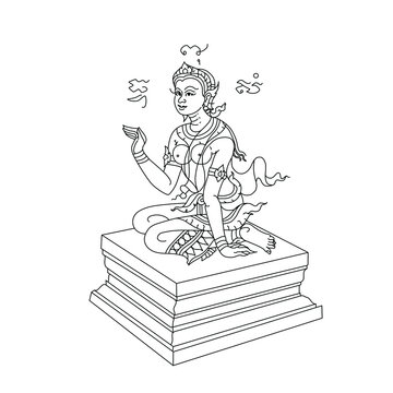 Thai ancient traditional cloth poster name in thai language is Nang Kwak. It has properties to bring luck, especially in the form of money, to the household.