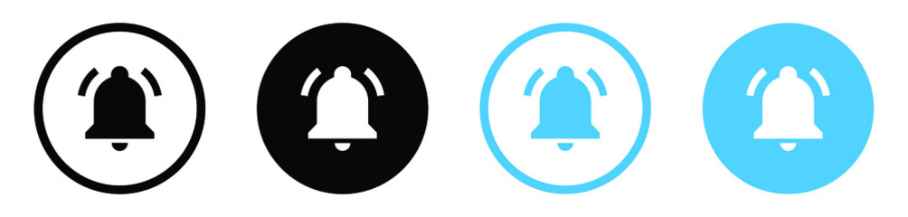 notification bell icon. alarm ring symbol - ringer icon sign