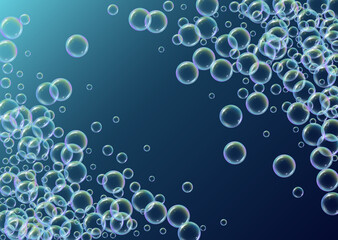 Bath bubble. Detergent soap foam and suds for bathtub. Shampoo.