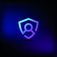 Security logo design. Stylish icon.