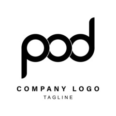 Creative Designing of pod Company Logo. Vector Illustration.