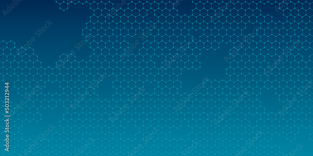 Wall mural geometric abstract background of innovation technology concept. vector illustration hexagon pattern,