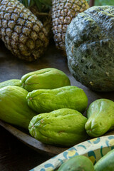 Kabocha pumpkin with pineapple and chayote