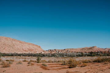 Moroccan village in atlas mountain Tazleft, Ouarzazate, Morocco.