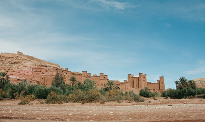 Fototapeta na wymiar Aït Benhaddou is a historic ighrem or ksar along the former caravan route between the Sahara and Marrakesh in Morocco.