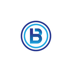 letter B logo graphic line template design illustration vector