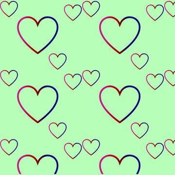 Hearts Colors Red Blue