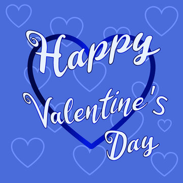 Happy Valentines Day Blue