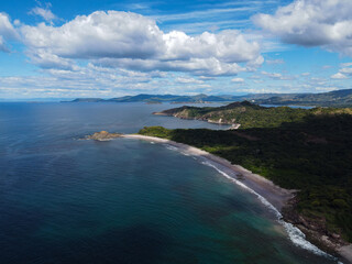 Aerial of Pirates Bay, Minas, Brasilito, and Flamingo in Costa Rica