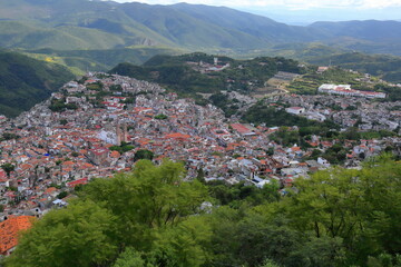Stunning view of the Taxco city in Mexico