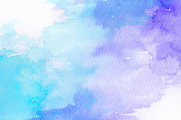 幻想的な水色と紫色の水彩テクスチャ素材　背景イラスト