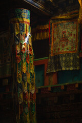 inside buddhist monastery