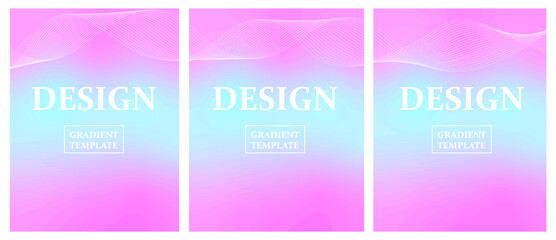 Trendy abstract templates for banners, posters. Contemporary gradient design.  Modern background.