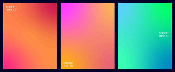 Trendy abstract templates for banners, posters. Contemporary gradient design.  Modern background.