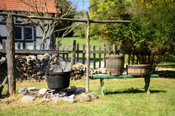 Frontier cooking / brewing fire