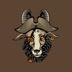 goat black-bearded pirate