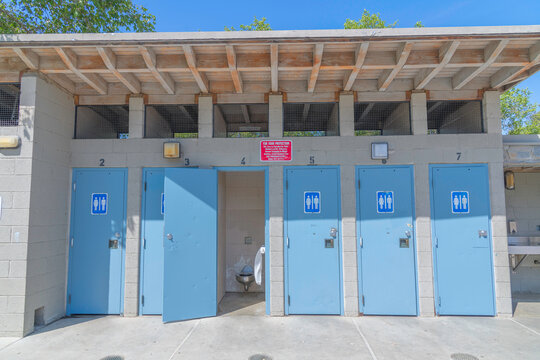 Unisex Bathroom In A Public Park.