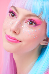 bright anime makeup