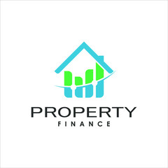 Modern property and finance logo design template