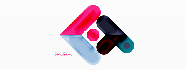 Square and circle minimal abstract background. Vector illustration for wallpaper banner background