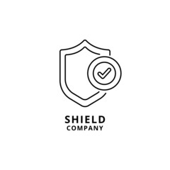 Shield logo icon design template elements