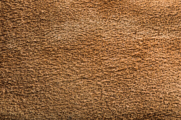 Roughly processed thick strong camel leather, close, close-up