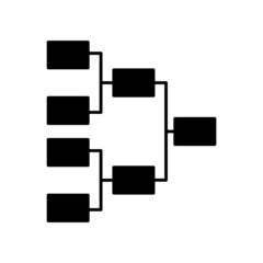 Tournament bracket icon vector. sport , soccer. solid icon style. simple design editable. Design simple illustration