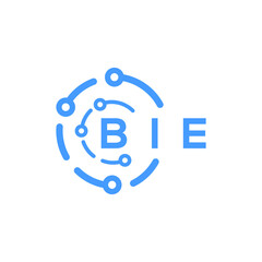 BIE technology letter logo design on white  background. BIE creative initials technology letter logo concept. BIE technology letter design.