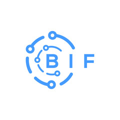 BIF technology letter logo design on white  background. BIF creative initials technology letter logo concept. BIF technology letter design.