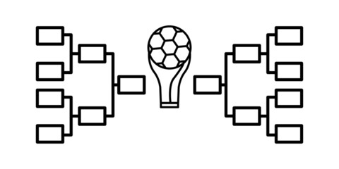Tournament bracket icon vector. sport , soccer, football. line icon style. simple design editable. Design simple illustration