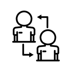 Substitution icon vector. sport , soccer, football. line icon style. simple design editable. Design simple illustration