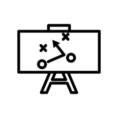 Strategy board icon vector. sport , soccer, football. line icon style. simple design editable. Design simple illustration