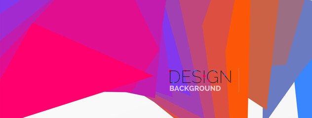 Background, creative geometric shapes composition with gradient effect. Wallpaper for concept of AI technology, blockchain, communication, 5G, science, business and technology