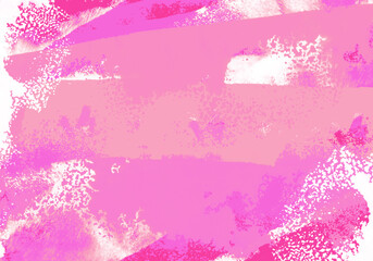 ピンクのローラーで塗った、手描きペイントの背景アート