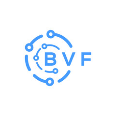BVF technology letter logo design on white  background. BVF creative initials technology letter logo concept. BVF technology letter design.