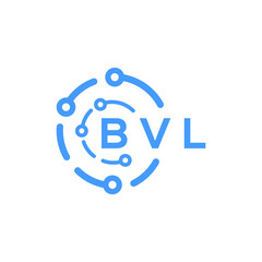 BVL technology letter logo design on white  background. BVL creative initials technology letter logo concept. BVL technology letter design.