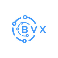 BVX technology letter logo design on white  background. BVX creative initials technology letter logo concept. BVX technology letter design.
