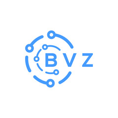 BVZ technology letter logo design on white  background. BVZ creative initials technology letter logo concept. BVZ technology letter design.