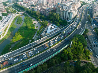 Aerial view of landscape in shenzhen, China