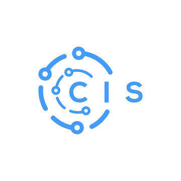 CIS technology letter logo design on white  background. CIS creative initials technology letter logo concept. CIS technology letter design.