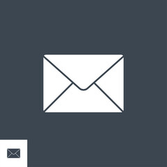 Mail related vector glyph icon.