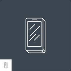 Smartphone Related Vector Line Icon.