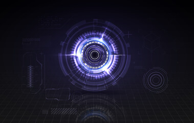 vector digital futuristic technology concept, abstract background illustration