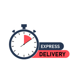 express delivery. Timer and express delivery inscription.