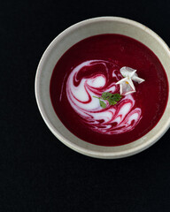 High angle view of food